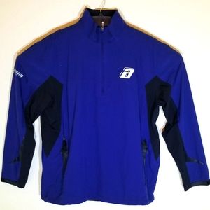 Blue and black ogio men's rain jacket